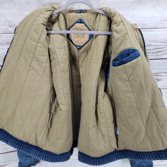 North West Blue Heavy Denim Men's Full Zip/ Snap Jacket Size XL - Picture 4 of 14